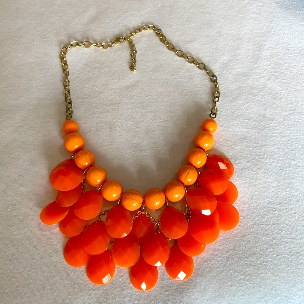 Orange Bubble Necklace Like New
